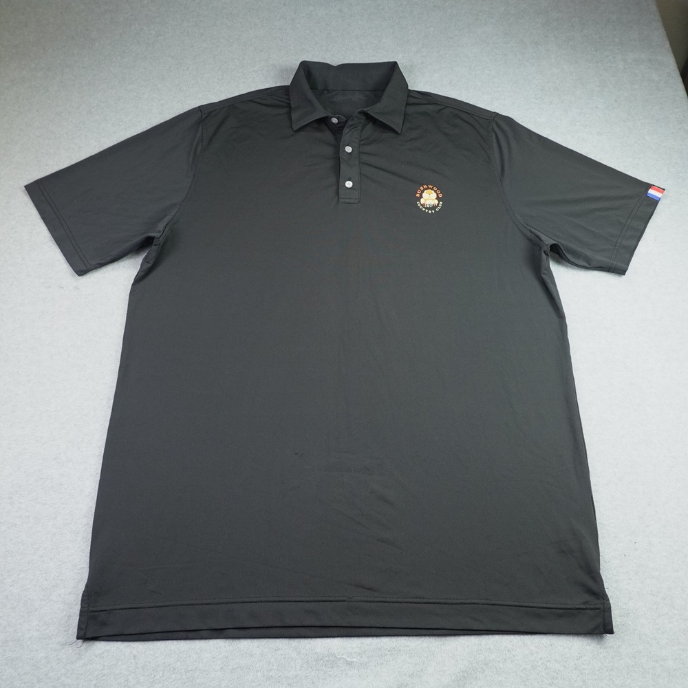U Suck At Golf Polo Shirt Mens XL Black Bushwood Country Club Graphic